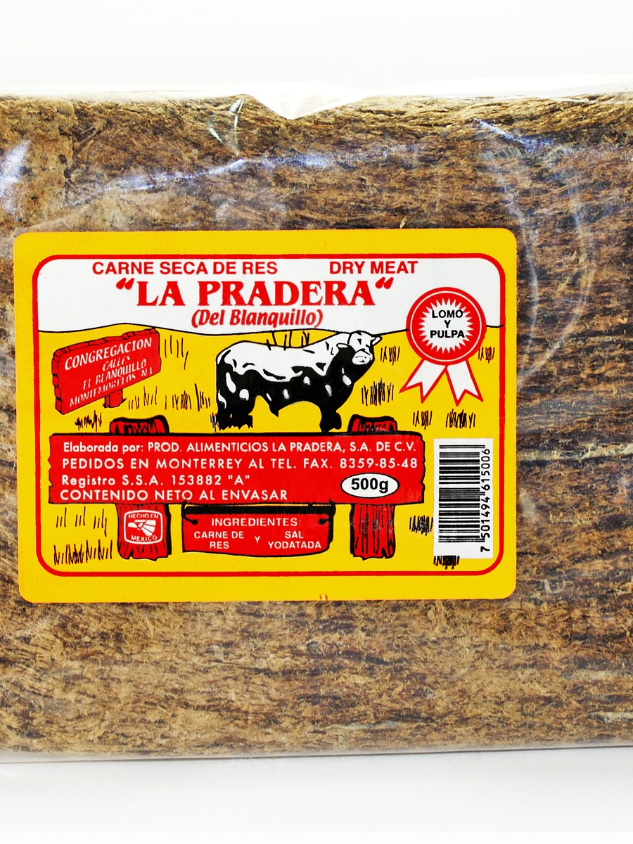 Carne seca entera La Pradera en láminas de lomo
