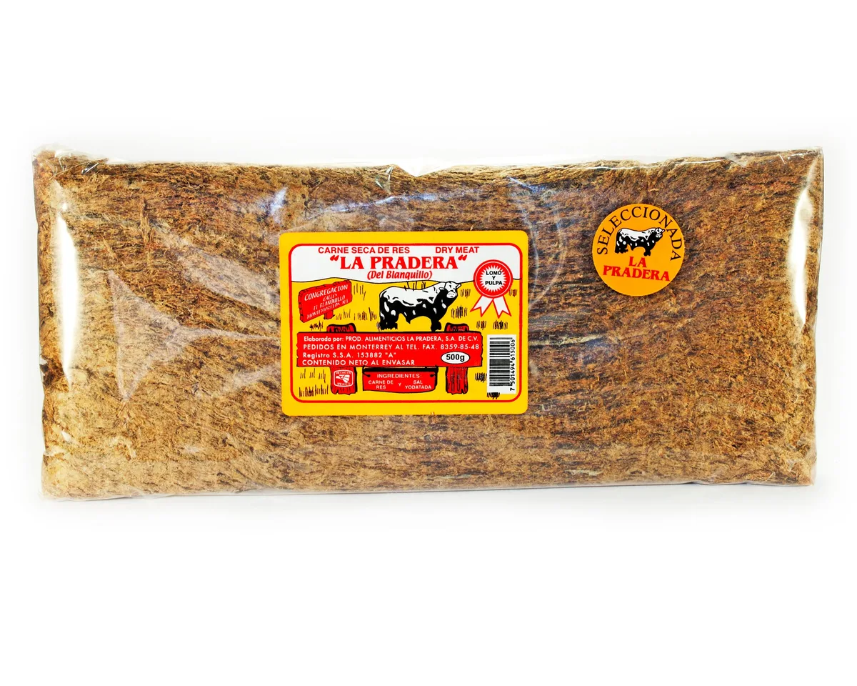 Carne Seca Entera / Laminada 500 gramos LA PRADERA